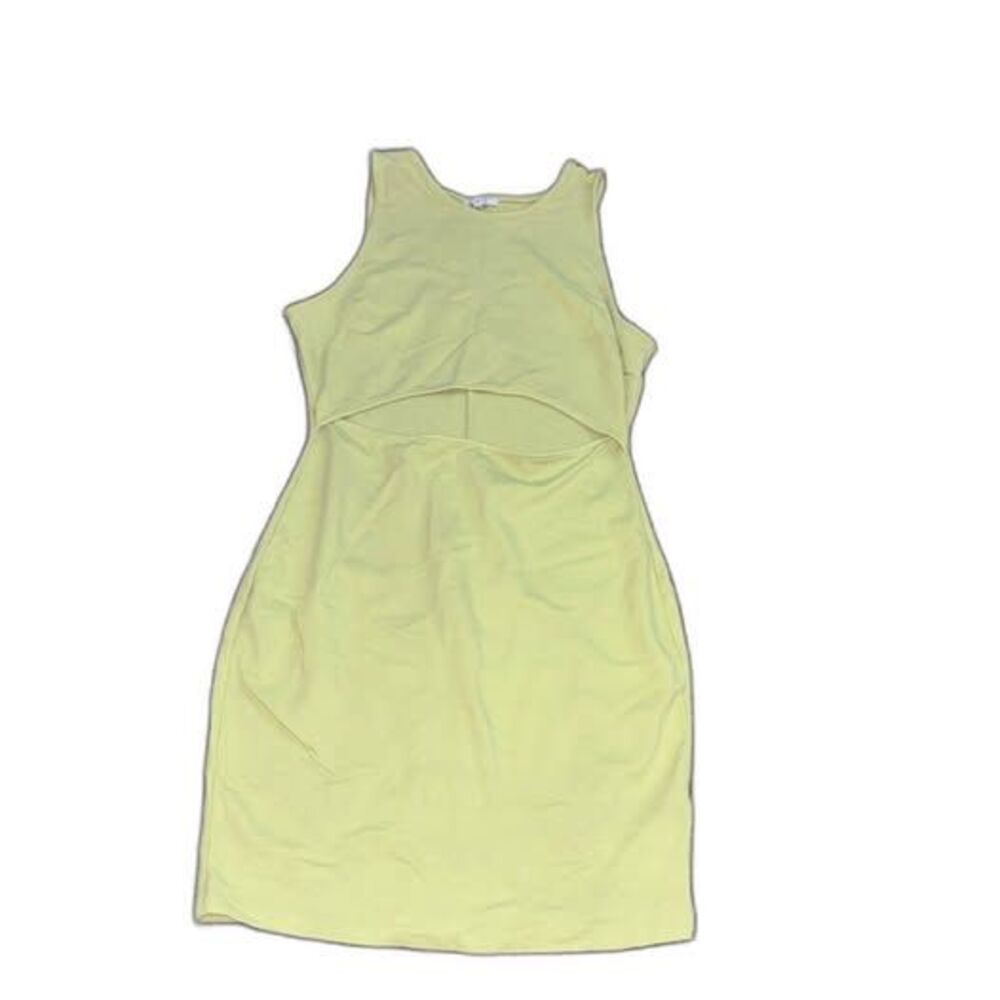 Iris Green Sleeveless Cutout Waist Mini Dress Size Large